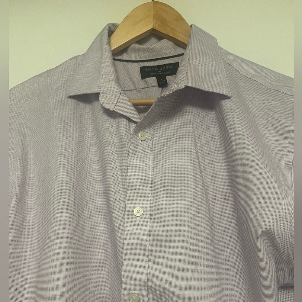 Light purple, men’s Banana Republic dress shirt.